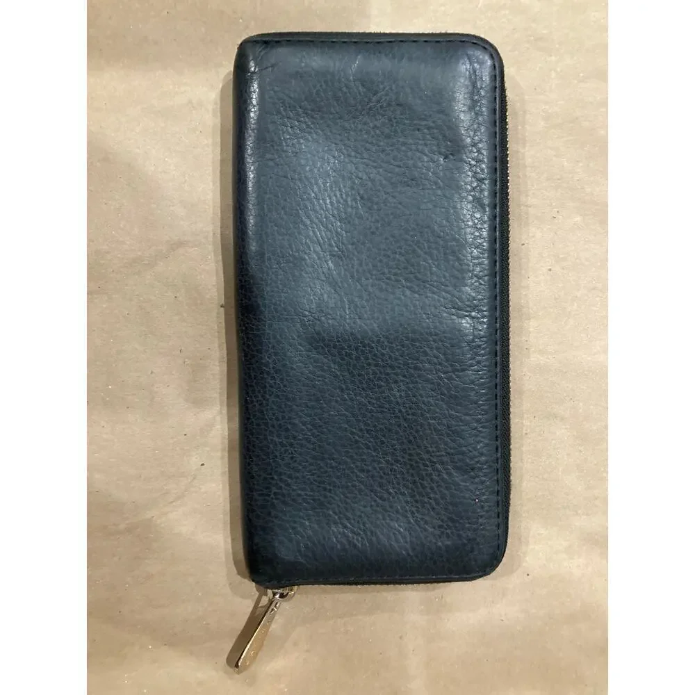MICHAEL KORS LARGE BLACK LEATHER WOMENS WALLET